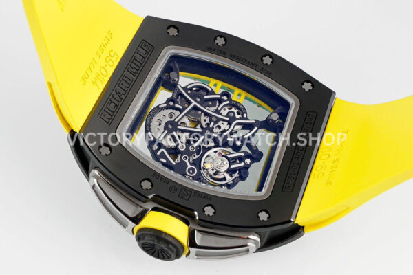 ZF Factory Richard Mille RM 61-01 Yohan Blake 42.7mm Black Ceramic Yellow Rubber Strap Skeletonized Green Dial