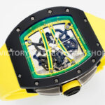ZF Factory Richard Mille RM 61-01 Yohan Blake 42.7mm Black Ceramic Yellow Rubber Strap Skeletonized Green Dial