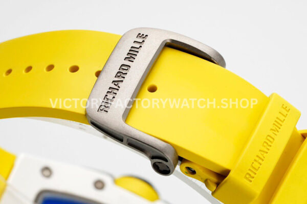 ZF Factory Richard Mille RM 061-01 Yohan Blake 42.7mm White Ceramic Yellow Rubber Strap Skeletonized Green Dial (1) ZF Factory Richard Mille RM 61-01 Yohan Blake 42.7mm White Ceramic Yellow Rubber Strap Skeletonized Green Dial