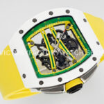 ZF Factory Richard Mille RM 061-01 Yohan Blake 42.7mm White Ceramic Yellow Rubber Strap Skeletonized Green Dial (7) ZF Factory Richard Mille RM 61-01 Yohan Blake 42.7mm White Ceramic Yellow Rubber Strap Skeletonized Green Dial
