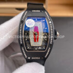 ZF Factory Richard Mille RM 07 31.4mm Black Ceramic Black Rubber Strap Skeletonized Red Dial (9) ZF Factory Richard Mille RM 07 31.4mm Black Ceramic Black Rubber Strap Skeletonized Red Dial