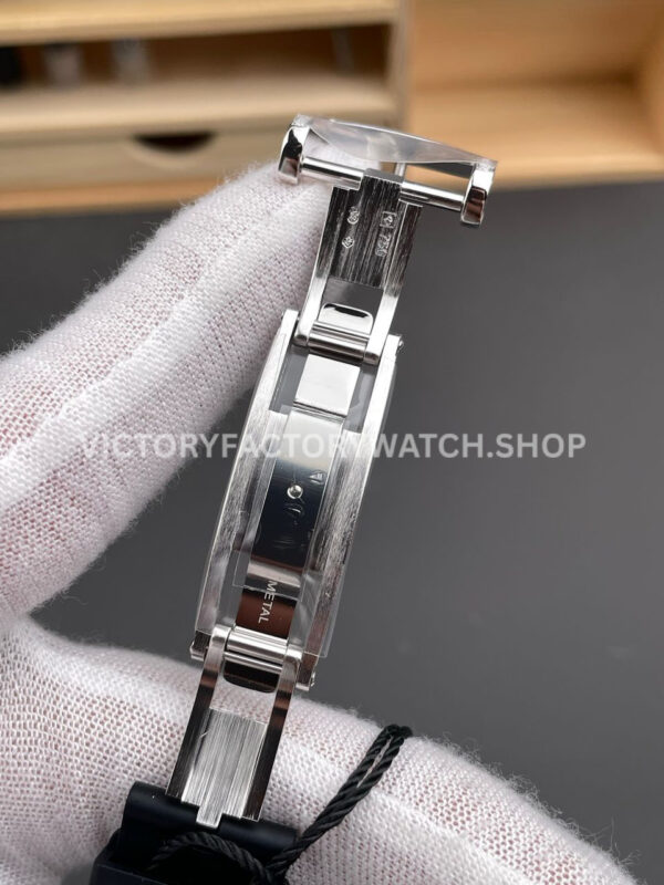 ZF Factory Richard Mille RM 07 31.4mm Diamond Bezel Black Rubber Strap Skeletonized White Dial