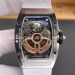 ZF Factory Richard Mille RM 07 31.4mm Diamond Bezel White Rubber Strap Skeletonized Black Dial (7) ZF Factory Richard Mille RM 07 31.4mm Diamond Bezel White Rubber Strap Skeletonized Black Dial