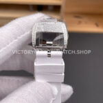 ZF Factory Richard Mille RM 07 31.4mm Diamond Bezel White Rubber Strap Skeletonized Black Dial (9) ZF Factory Richard Mille RM 07 31.4mm Diamond Bezel White Rubber Strap Skeletonized Black Dial
