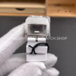 ZF Factory Richard Mille RM 07 31.4mm Diamond Bezel White Rubber Strap Skeletonized White Dial