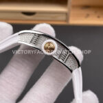 ZF Factory Richard Mille RM 07 31.4mm Diamond Bezel White Rubber Strap Skeletonized White Dial