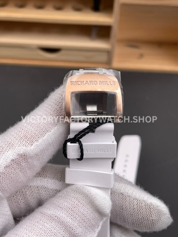 ZF Factory Richard Mille RM 07 31.4mm White Ceramic White Rubber Strap Skeletonized Black Dial (4) ZF Factory Richard Mille RM 07 31.4mm White Ceramic White Rubber Strap Skeletonized Black Dial