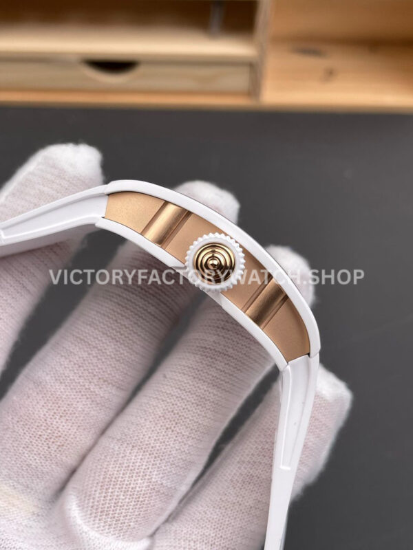 ZF Factory Richard Mille RM 07 31.4mm White Ceramic White Rubber Strap Skeletonized Black Dial (5) ZF Factory Richard Mille RM 07 31.4mm White Ceramic White Rubber Strap Skeletonized Black Dial