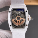 ZF Factory Richard Mille RM 07 31.4mm White Ceramic White Rubber Strap Skeletonized Black Dial (7) ZF Factory Richard Mille RM 07 31.4mm White Ceramic White Rubber Strap Skeletonized Black Dial
