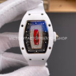 ZF Factory Richard Mille RM 07 white ceramic white rubber strap skeletonized red dial
