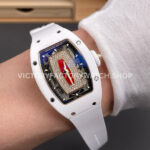ZF Factory Richard Mille RM 07 31.4mmWhite Ceramic White Rubber Strap Skeletonized Red Dial