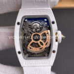 ZF Factory Richard Mille RM 07 31.4mmWhite Ceramic White Rubber Strap Skeletonized Red Dial