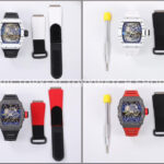 ZF Factory Richard Mille RM 35-01 42mm Black Carbon Fiber Black Rubber Strap Black Skeletonized Dial (2) ZF Factory Richard Mille RM 35-01 42mm White Carbon Fiber Black Rubber Strap White Skeletonized Dial