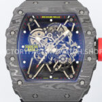 ZF Factory Richard Mille RM 35-01 42mm Black Carbon Fiber Black Rubber Strap Black Skeletonized Dial (4) ZF Factory Richard Mille RM 35-01 42mm Black Carbon Fiber Black Rubber Strap Black Skeletonized Dial