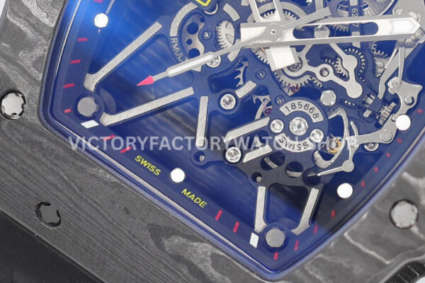 ZF Factory Richard Mille RM 35-01 42mm Black Carbon Fiber Black Rubber Strap Black Skeletonized Dial (8) ZF Factory Richard Mille RM 35-01 42mm Black Carbon Fiber Black Rubber Strap Black Skeletonized Dial