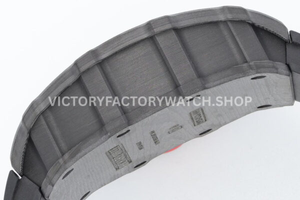 ZF Factory Richard Mille RM 35-01 42mm Black Carbon Fiber Black Rubber Strap Black Skeletonized Dial (9) ZF Factory Richard Mille RM 35-01 42mm Black Carbon Fiber Black Rubber Strap Black Skeletonized Dial