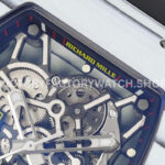 ZF Factory Richard Mille RM 35-01 42mm White Carbon Fiber Black Rubber Strap White Skeletonized Dial (2) ZF Factory Richard Mille RM 35-01 42mm White Carbon Fiber Black Rubber Strap White Skeletonized Dial