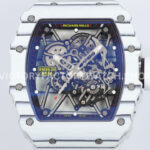 ZF Factory Richard Mille RM 35-01 42mm White Carbon Fiber White Rubber Strap White Skeletonized Dial (11) ZF Factory Richard Mille RM 35-01 42mm White Carbon Fiber White Rubber Strap White Skeletonized Dial