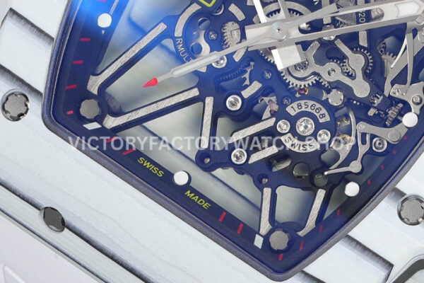 ZF Factory Richard Mille RM 35-01 42mm White Carbon Fiber White Rubber Strap White Skeletonized Dial (4) ZF Factory Richard Mille RM 35-01 42mm White Carbon Fiber White Rubber Strap White Skeletonized Dial