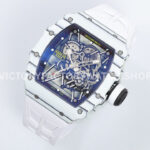 ZF Factory Richard Mille RM 35-01 42mm White Carbon Fiber White Rubber Strap White Skeletonized Dial (6) ZF Factory Richard Mille RM 35-01 42mm White Carbon Fiber White Rubber Strap White Skeletonized Dial