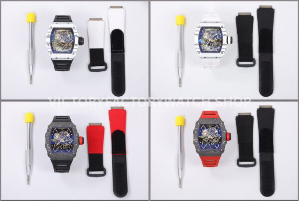 ZF Factory Richard Mille RM 35-01 42mm White Carbon Fiber White Rubber Strap White Skeletonized Dial (9) ZF Factory Richard Mille RM 35-01 42mm White Carbon Fiber White Rubber Strap White Skeletonized Dial
