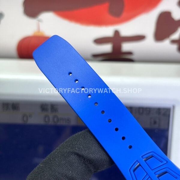 ZF Factory Richard Mille RM 35-01 PSG 42mm Black Carbon Fiber Blue Rubber Strap Black Skeletonized Dial (2) ZF Factory Richard Mille RM 35-01 PSG 43mm Black Carbon Fiber Blue Rubber Strap Black Skeletonized Dial