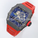 ZF Factory Richard Mille RM 35-01 Rafael Nadal 42mm Black Carbon Fiber Red Rubber Strap Skeletonized Dial (9) ZF Factory Richard Mille RM 35-01 Rafael Nadal 42mm Black Carbon Fiber Red Rubber Strap Skeletonized Dial