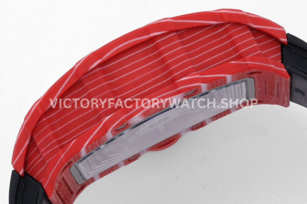 ZF Factory Richard Mille RM 35-02 44.5mm Red Carbon Fiber Canvas Strap Black Skeletonized (2) ZF Factory Richard Mille RM 35-02 44.5mm Red Carbon Fiber Canvas Strap Black Skeletonized