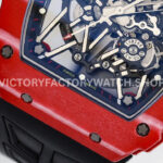 ZF Factory Richard Mille RM 35-02 44.5mm Red Carbon Fiber Canvas Strap Black Skeletonized (4) ZF Factory Richard Mille RM 35-02 44.5mm Red Carbon Fiber Canvas Strap Black Skeletonized