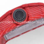 ZF Factory Richard Mille RM 35-02 44.5mm Red Carbon Fiber Red Rubber Strap Black Skeletonized