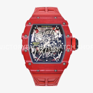 ZF Factory Richard Mille RM 35-02 red carbon fiber red rubber strap black skeletonized dial