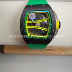 ZF Factory Richard Mille RM 61-01 42.7mm Black Ceramic Green Rubber Strap Skeletonized Green Dial ( ZF Factory Richard Mille RM 61-01 42.7mm Black Ceramic Green Rubber Strap Skeletonized Green Dial