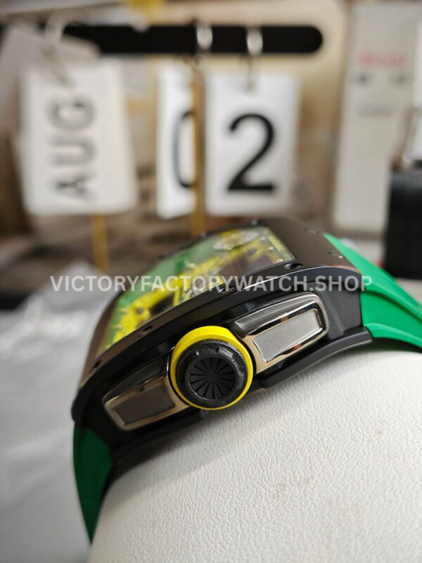 ZF Factory Richard Mille RM 61-01 42.7mm Black Ceramic Green Rubber Strap Skeletonized Green Dial ( (6) ZF Factory Richard Mille RM 61-01 42.7mm Black Ceramic Green Rubber Strap Skeletonized Green Dial