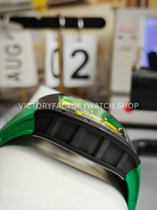ZF Factory Richard Mille RM 61-01 42.7mm Black Ceramic Green Rubber Strap Skeletonized Green Dial ( (7) ZF Factory Richard Mille RM 61-01 42.7mm Black Ceramic Green Rubber Strap Skeletonized Green Dial