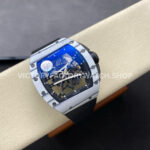 ZF Factory Richard Mille RM 61-01 42.7mm White Carbon Fiber Black Rubber Strap Skeletonized Dial