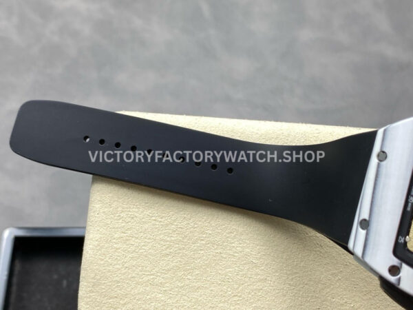 ZF Factory Richard Mille RM 61-01 42.7mm White Carbon Fiber Black Rubber Strap Skeletonized Dial