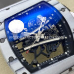 ZF Factory Richard Mille RM 61-01 42.7mm White Carbon Fiber White Rubber Strap Skeletonized Dial