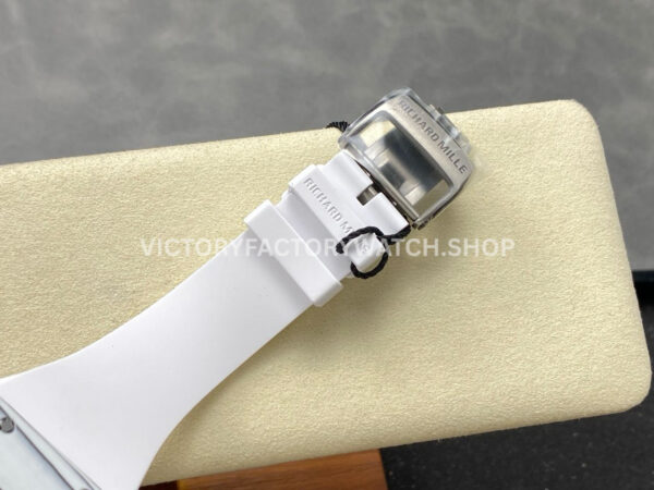 ZF Factory Richard Mille RM 61-01 42.7mm White Carbon Fiber White Rubber Strap Skeletonized Dial