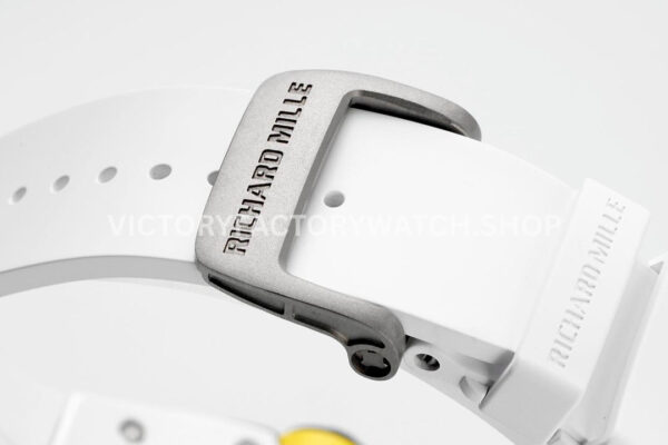 ZF Factory Richard Mille RM 61-01 Yohan Blake 42.7mm White Ceramic White Rubber Strap Skeletonized Green Dial