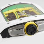 ZF Factory Richard Mille RM 61-01 Yohan Blake 42.7mm White Ceramic White Rubber Strap Skeletonized Green Dial