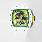 ZF Factory Richard Mille RM 61-01 Yohan Blake white ceramic white rubber strap skeletonized green dial