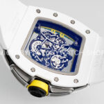 ZF Factory Richard Mille RM 61-01 Yohan Blake 42.7mm White Ceramic White Rubber Strap Skeletonized Green Dial