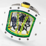 ZF Factory Richard Mille RM 61-01 Yohan Blake 42.7mm White Ceramic White Rubber Strap Skeletonized Green Dial