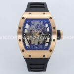 ZF Factory Richard Mille RM 035 rose gold rubber strap skeletonized dial