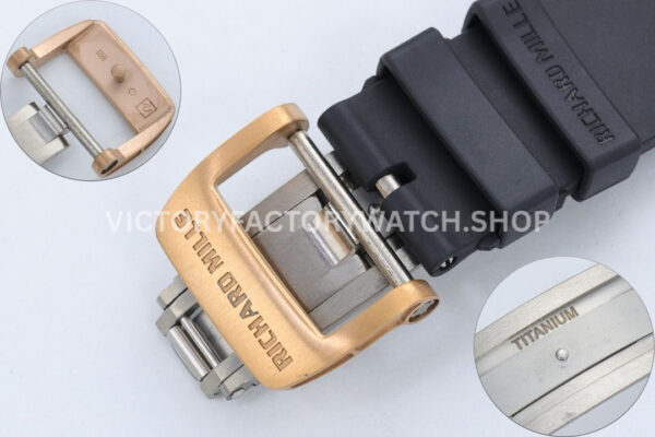 ZF Factory Richard Mille RM 035 40mm Rose Gold Rubber Strap Skeletonized Dial