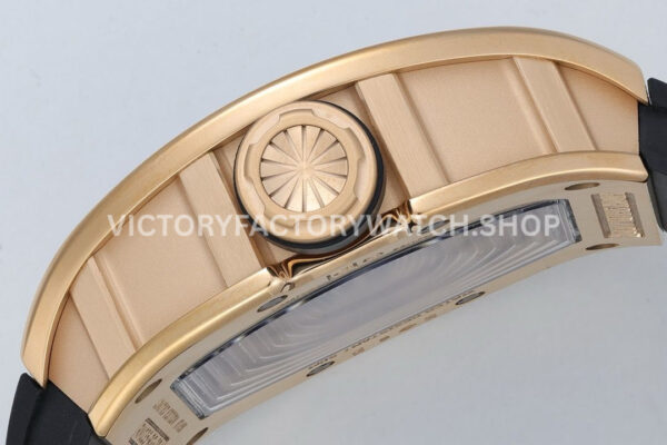 ZF Factory Richard Mille RM 035 40mm Rose Gold Rubber Strap Skeletonized Dial