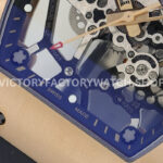 ZF Factory Richard Mille RM 035 40mm Rose Gold Rubber Strap Skeletonized Dial