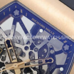 ZF Factory Richard Mille RM 035 40mm Rose Gold Rubber Strap Skeletonized Dial