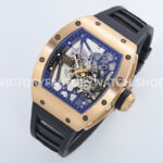 ZF Factory Richard Mille RM 035 40mm Rose Gold Rubber Strap Skeletonized Dial