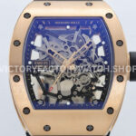 ZF Factory Richard Mille RM 035 40mm Rose Gold Rubber Strap Skeletonized Dial